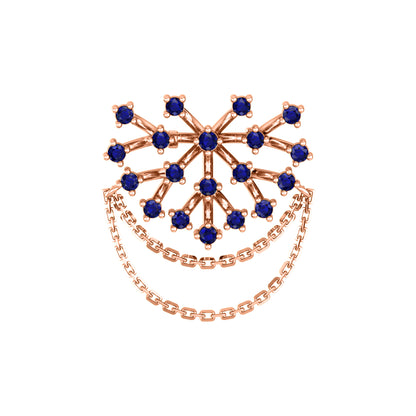 Spilla RKC Moissanite in argento sterling 925 placcata in oro giallo 14 carati Peso del prodotto 3,00 GM Altezza 23,00 MM
