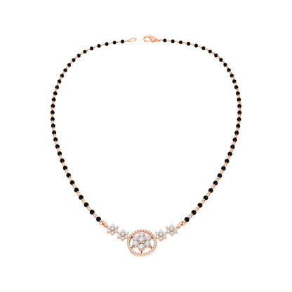 RKC Moissanite da 0,98 ct da donna Mangalsutra in argento 925 placcato in oro bianco 14k Peso del prodotto 3,20 g Altezza 14,00 mm