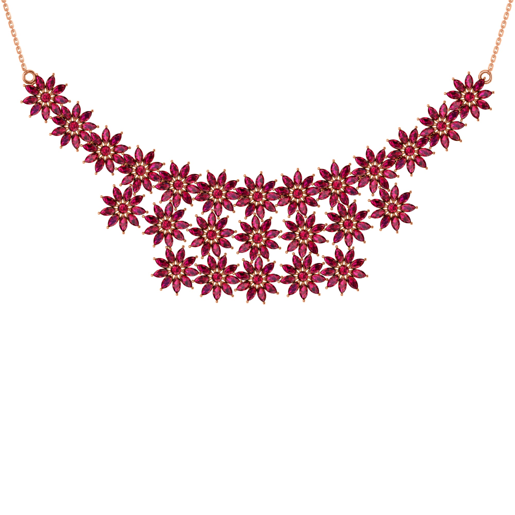 Collana affascinante con moissanite RKC 24,00 CT Argento 925 placcato oro rosa 14k Peso del prodotto 18,00 GM