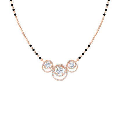RKC 2,4 CT Moissanit Damen Mangalsutra 925 Silber 14k Gelbgold plattiert Produktgewicht 4,60 GM Höhe 18,00 MM