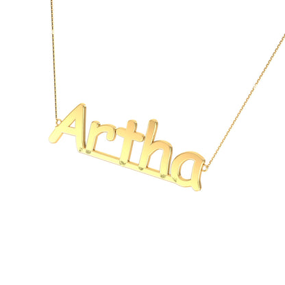 RKC Initial Customized Name Pendant 14k Yellow Gold Plated 925 Silver