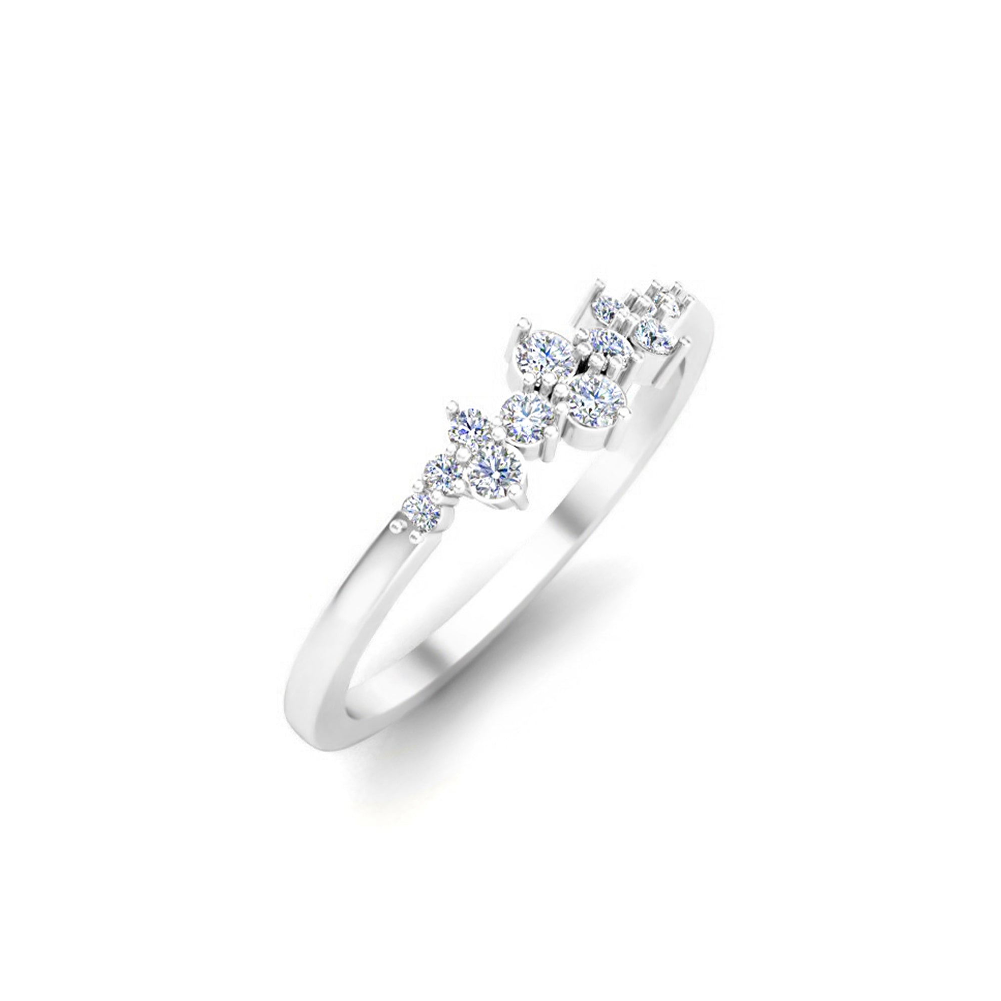 RKC Runder Moissanit-Verlobungsring, 925er-Sterlingsilber, rosé, 14 Karat vergoldet, Versprechensring für Damen, Gewicht 1,60 g, Breite 2 mm