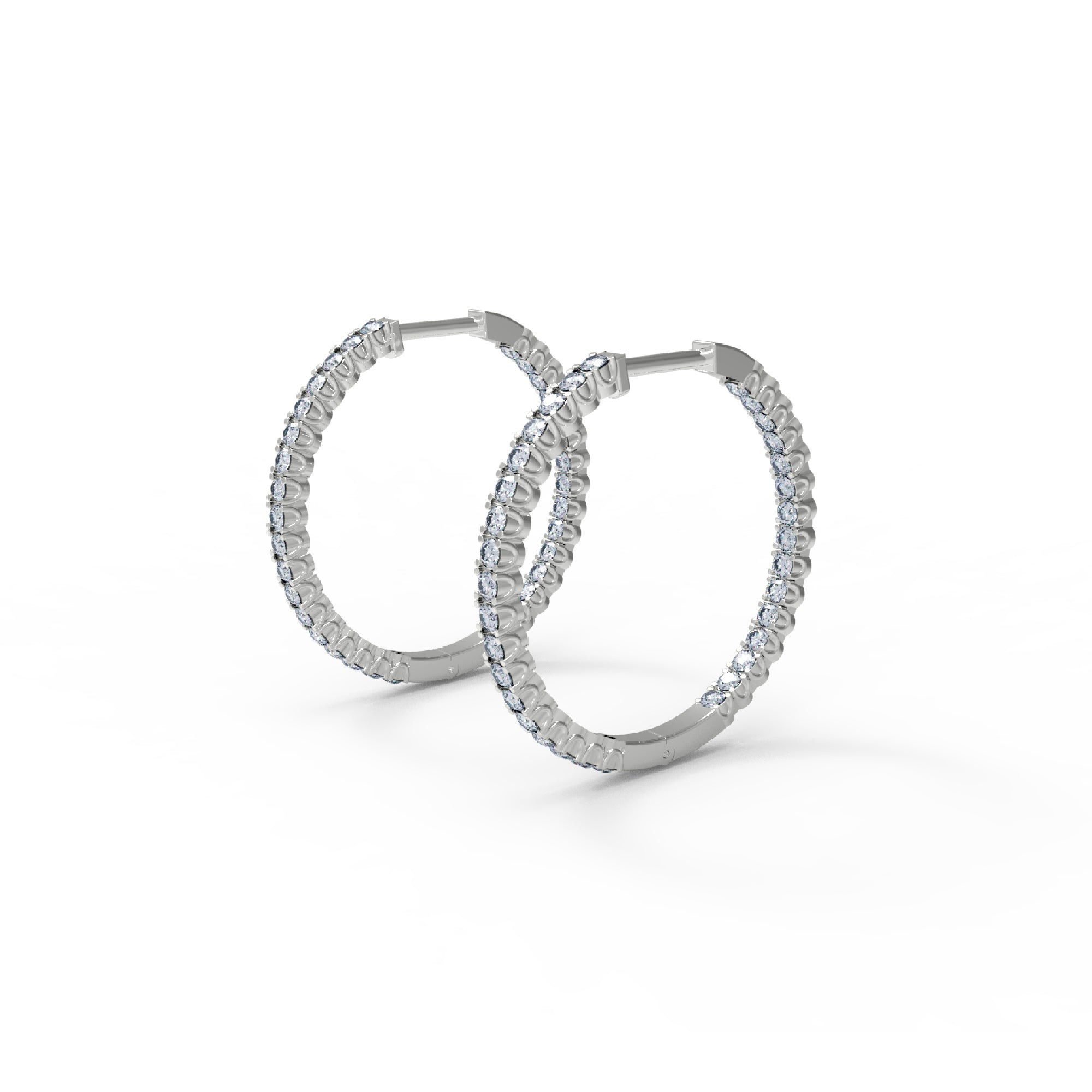 RKC 925 Sterling Silber Hoop Huggies Clip-On-Ohrring für Damen, 14 Karat Gelb, Gewicht 5,60 g, Höhe 29,00 mm