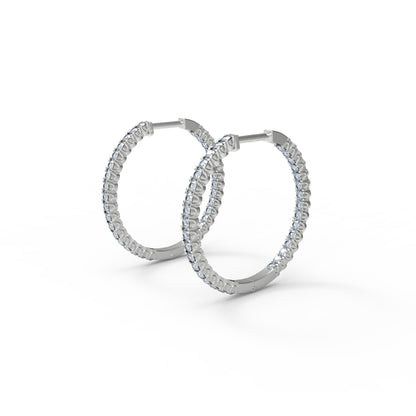 RKC 925 Sterling Silber Hoop Huggies Clip-On-Ohrring für Damen, 14 Karat Gelb, Gewicht 5,60 g, Höhe 29,00 mm