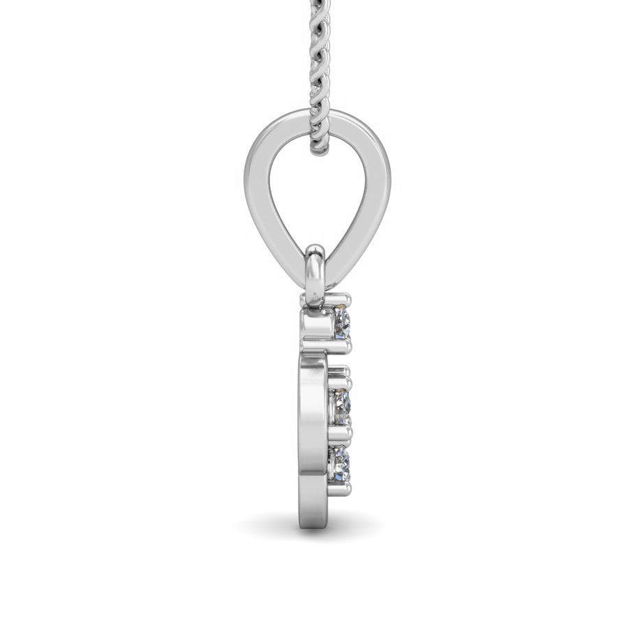 Mini regalo in argento sterling RKC 925, pendente in moissanite da 0,04 ct, placcato in oro giallo 14 carati, peso 2,5 g, altezza 13 mm