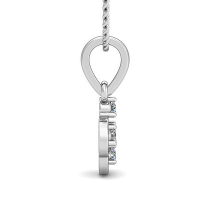 Mini regalo in argento sterling RKC 925, pendente in moissanite da 0,04 ct, placcato in oro giallo 14 carati, peso 2,5 g, altezza 13 mm