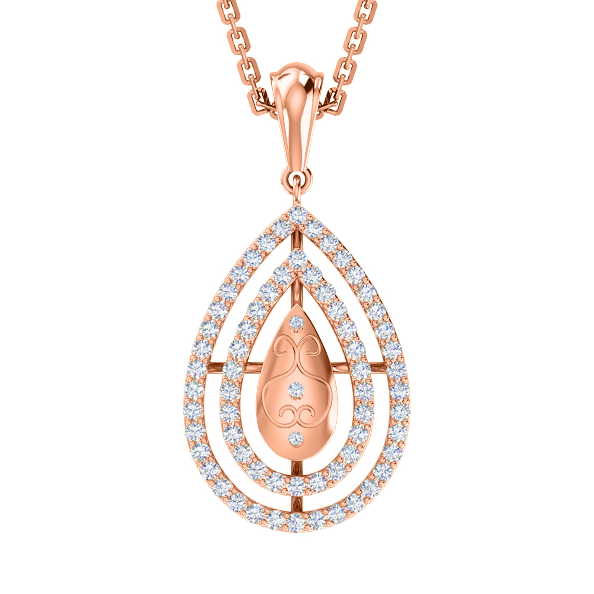 RKC Ciondolo a goccia in moissanite da 0,65 ct, gioielli in argento 925, placcato in oro giallo 14 carati, peso 5 g, altezza 31 mm
