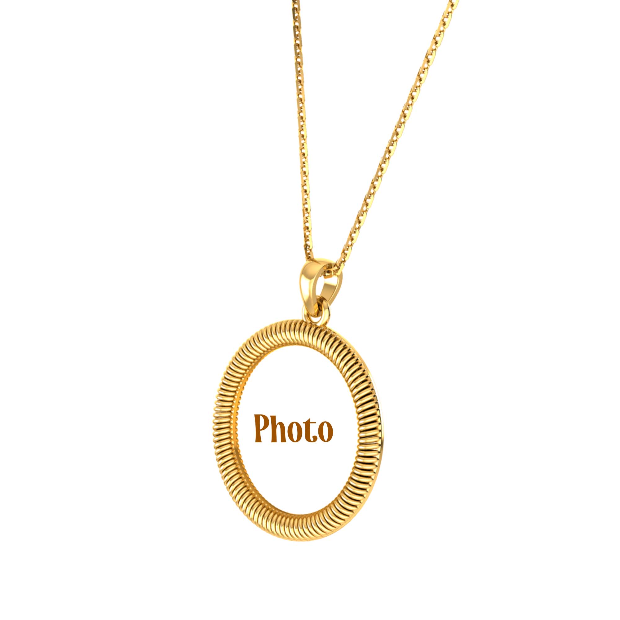 RKC 14k Yellow Gold Plated Photo Memory Pendants Weight -6gm Height- 25mm