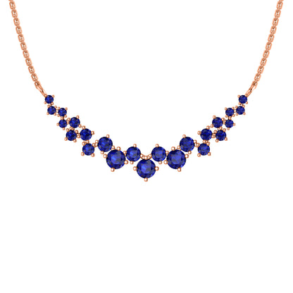 Collana affascinante con moissanite RKC da 10,35 CT Argento 925 placcato oro rosa 14k Peso del prodotto 4,80 GM