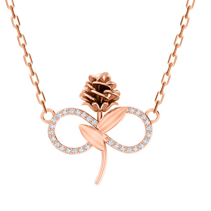 RKC 0,27 Karat Moissanit-Blumenanhänger, 925er Silberschmuck, 14 Karat Gelbgold vergoldet, Gewicht 4,60 g, Höhe 23,00 mm