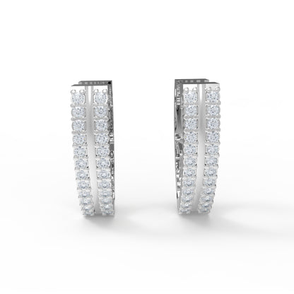 Orecchino da donna a cerchio a clip in argento sterling RKC 925 14k giallo sopra Peso del prodotto 4,00 GM Altezza 15,50 MM