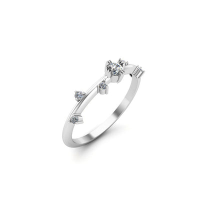 Anello a fascia da donna delicato RKC Moissanite in argento sterling 925 placcato in oro rosa su anello peso 1,40 g larghezza 1,60 mm