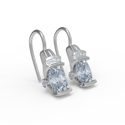 RKC 925 Sterling Silber Creolen-Ohrring für Damen, 14 Karat Gelb, Gesamtgewicht 4,20 GM, Höhe 22,00 mm