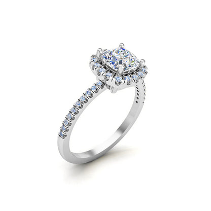 Anello da donna RKC con taglio a cuscino Moissanite Halo per occasioni speciali, argento sterling 925 placcato oro giallo 14 carati, peso 2,20 g, larghezza 1,60 mm