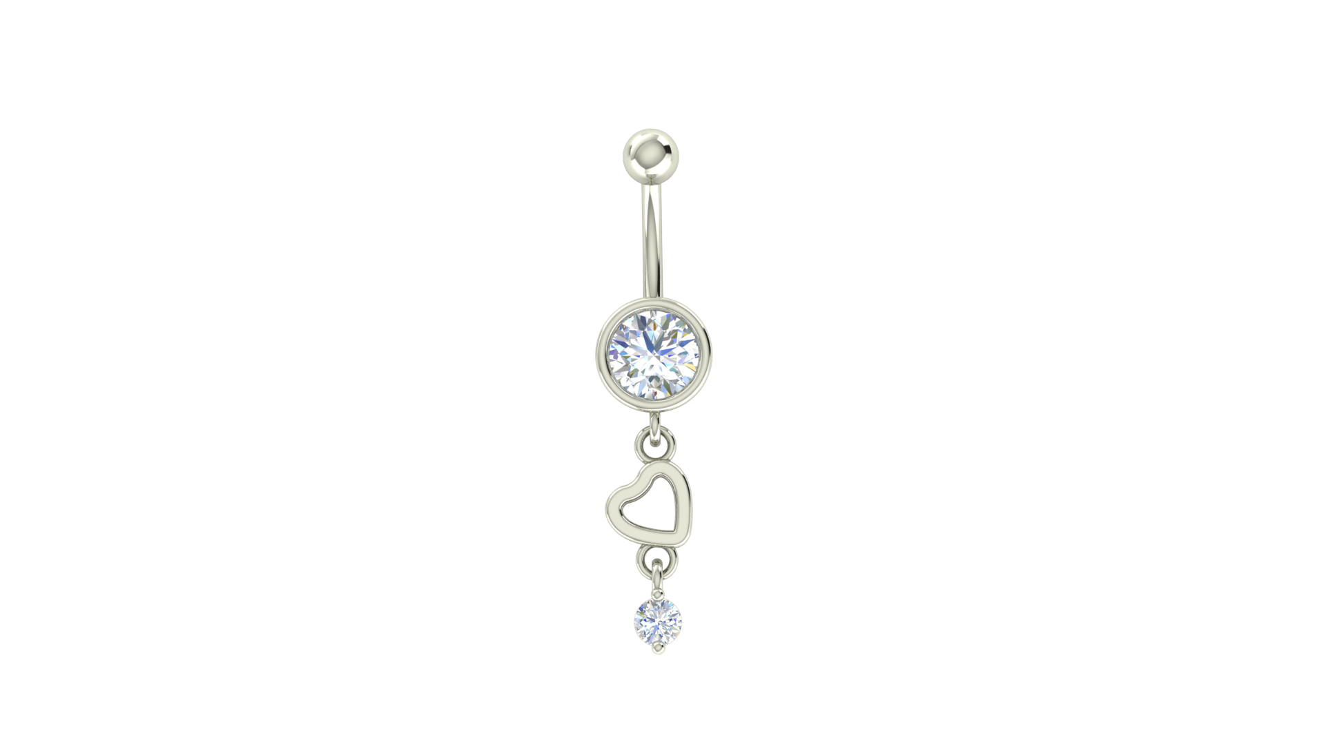 RKC JEWELRY Gioielli con ombelico da donna in argento sterling 925, placcato in oro giallo 14k, peso prodotto 1,10 g