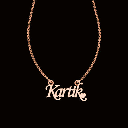 RKC Custom Name Pendant 925 Sterling Silver 14K Yellow Gold Plated Wt 3.20GM Height 13.25 MM