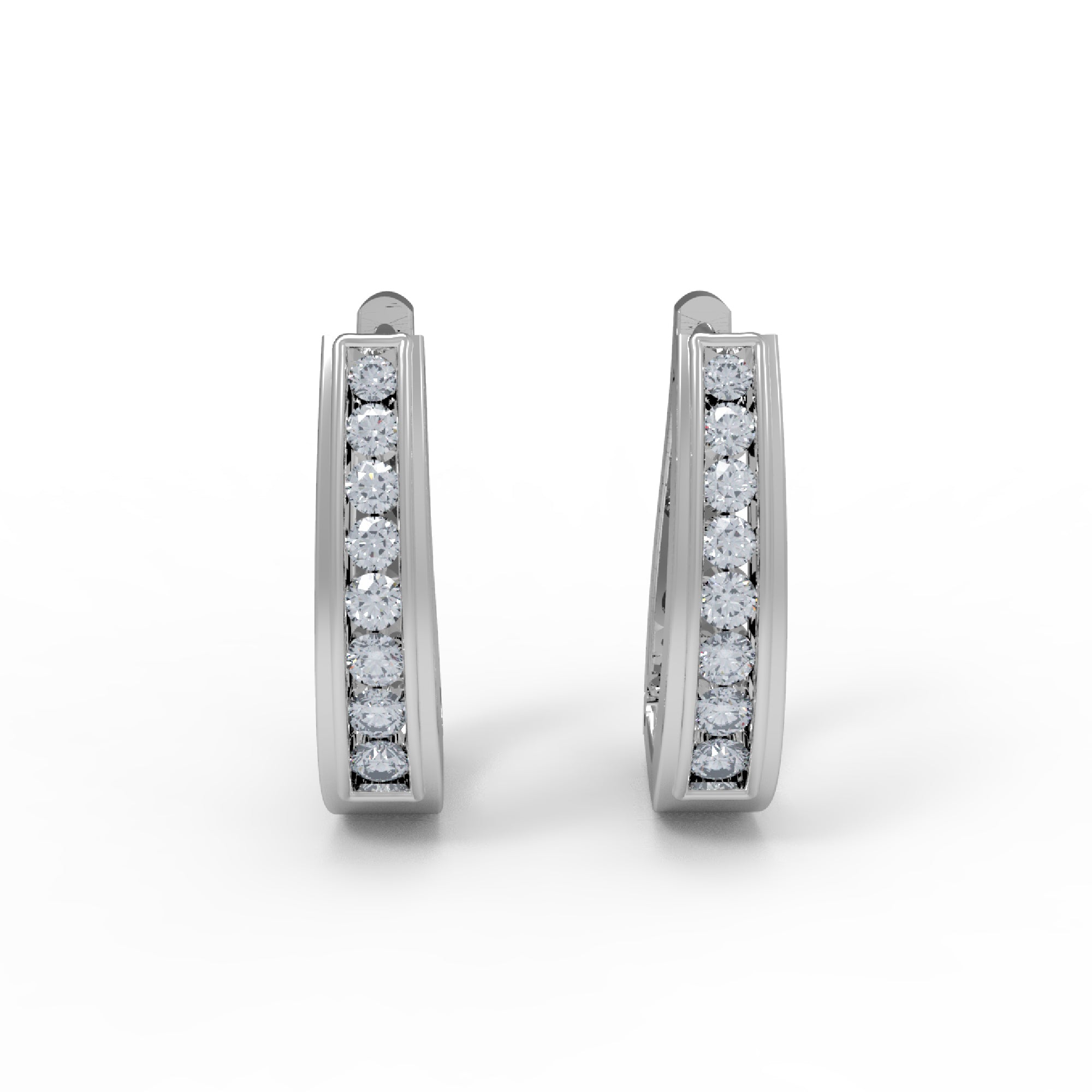 Orecchino da donna da indossare ogni giorno in argento sterling RKC 925 con rosa 14k sopra il prodotto Peso 5,80 GM Altezza 20,00 MM