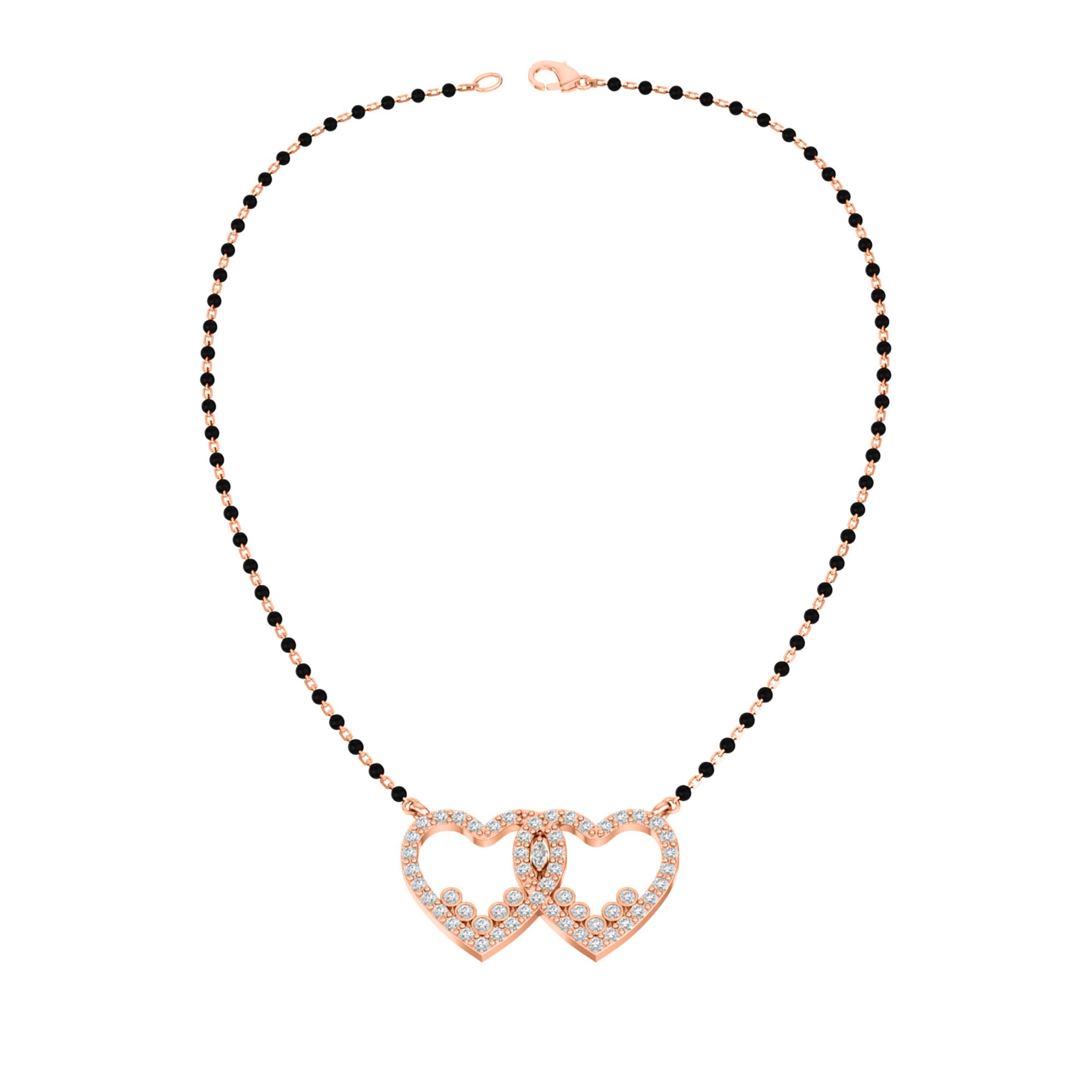 RKC Moissanite da 1,78 ct da donna Mangalsutra in argento 925 placcato in oro giallo 14k Peso del prodotto 6,00 g Altezza 20,00 mm