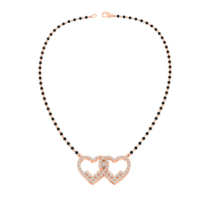 RKC Moissanite da 1,78 ct da donna Mangalsutra in argento 925 placcato in oro giallo 14k Peso del prodotto 6,00 g Altezza 20,00 mm