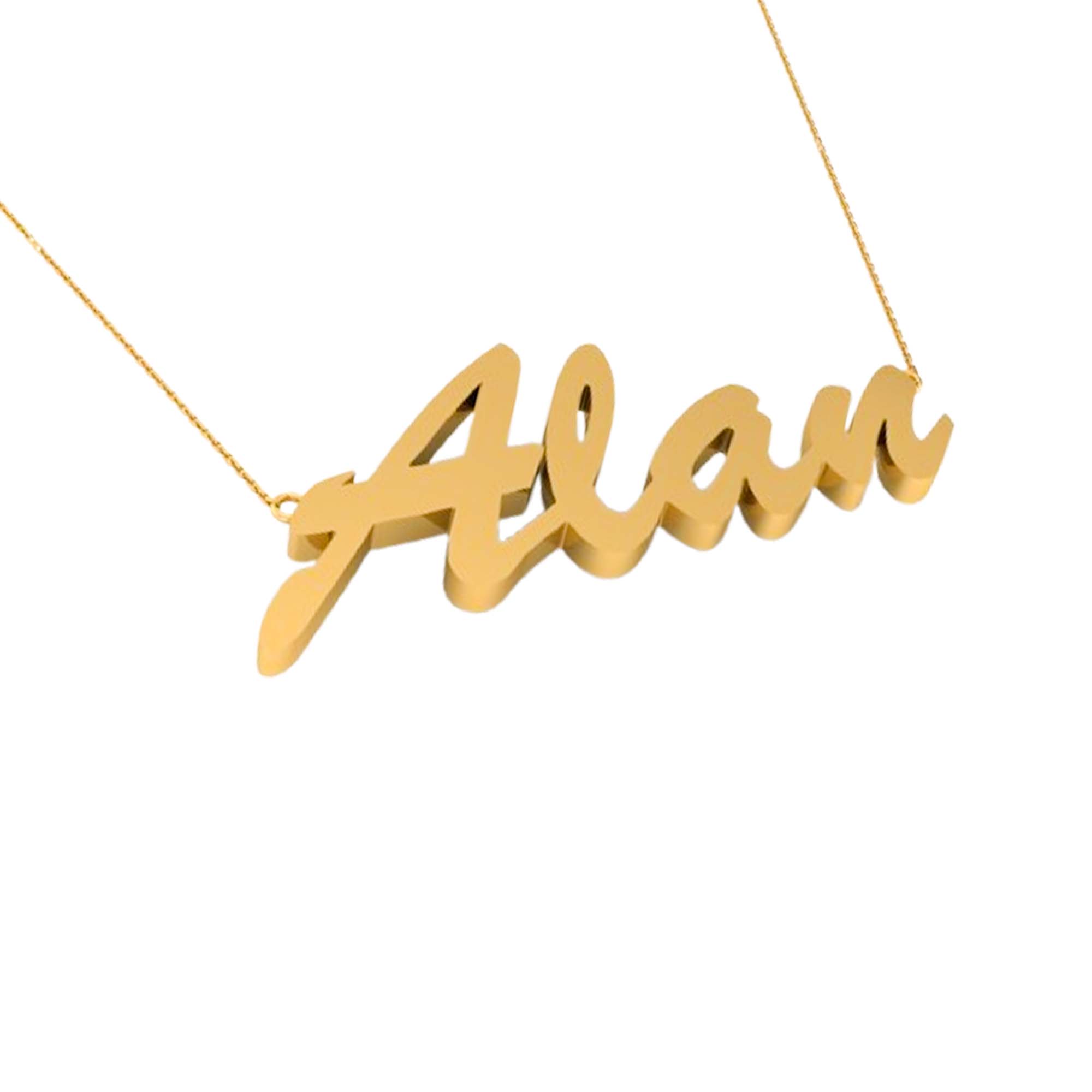 RKC 925 Sterling Silver Initial Customize Name Pendant Necklace Weight 4gm