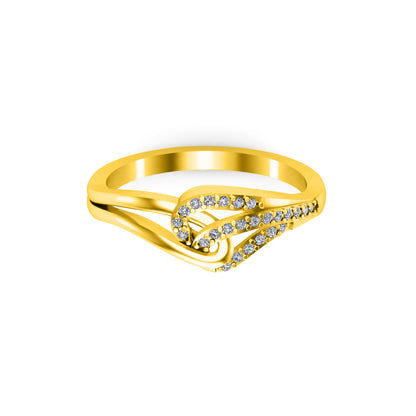 RKC Rundschliff-Moissanit-Hochzeitsgeschenkring für Damen, 925er Silber, 14 Karat Gelbgold vergoldet, Gewicht 2,80 g, Breite 1,70 mm