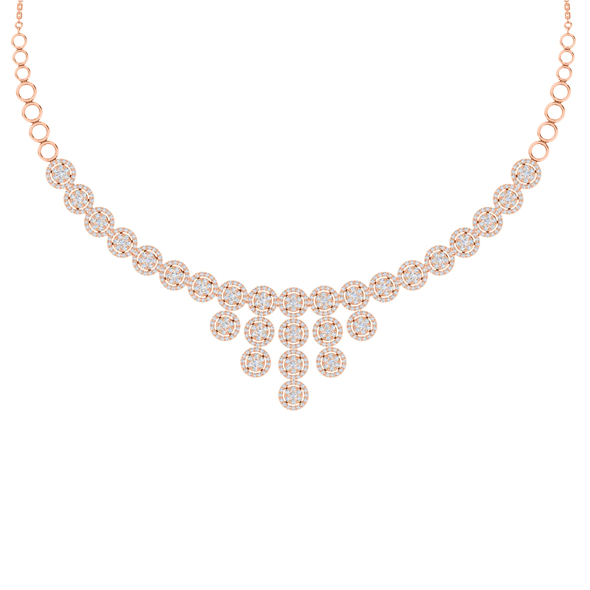 RKC 5,4 CT Moissanit Charmante Halskette 925 Silber 14 Karat Gelbgold vergoldet Produktgewicht 17,00 GM