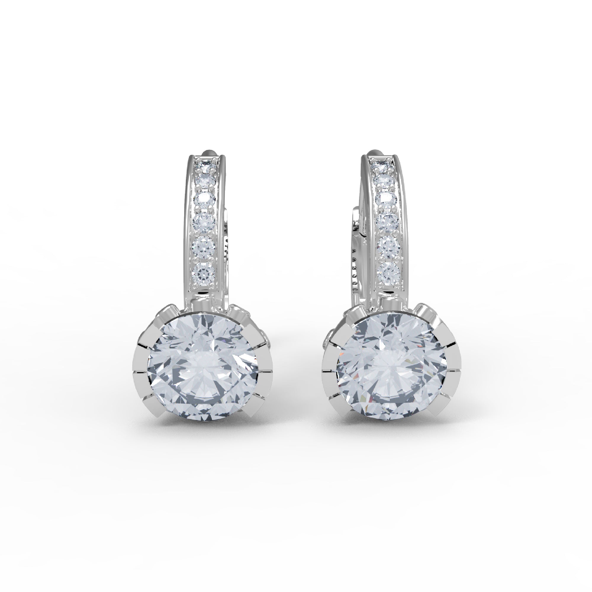 RKC Clip-On-Ohrring aus 925er-Sterlingsilber für Damen, 14 Karat Rose, Produktgewicht: 2,80 GM, Höhe: 14,00 mm