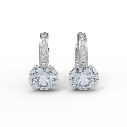 RKC Clip-On-Ohrring aus 925er-Sterlingsilber für Damen, 14 Karat Rose, Produktgewicht: 2,80 GM, Höhe: 14,00 mm