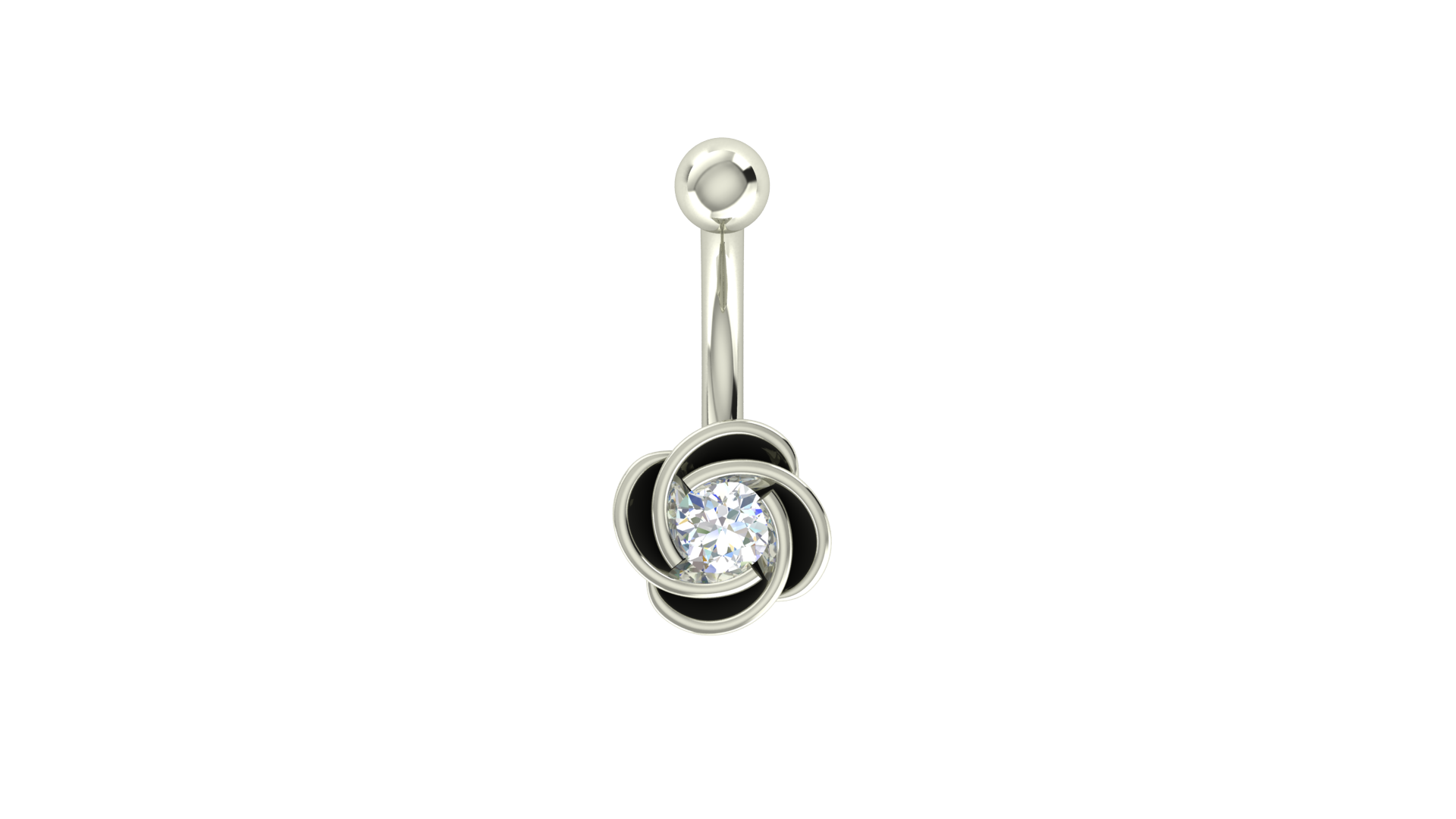 RKC JEWELRY Damen-Bauchnabelschmuck aus 925er Sterlingsilber, 14 Karat Gelbgold vergoldet, Produktgewicht: 1,00 g