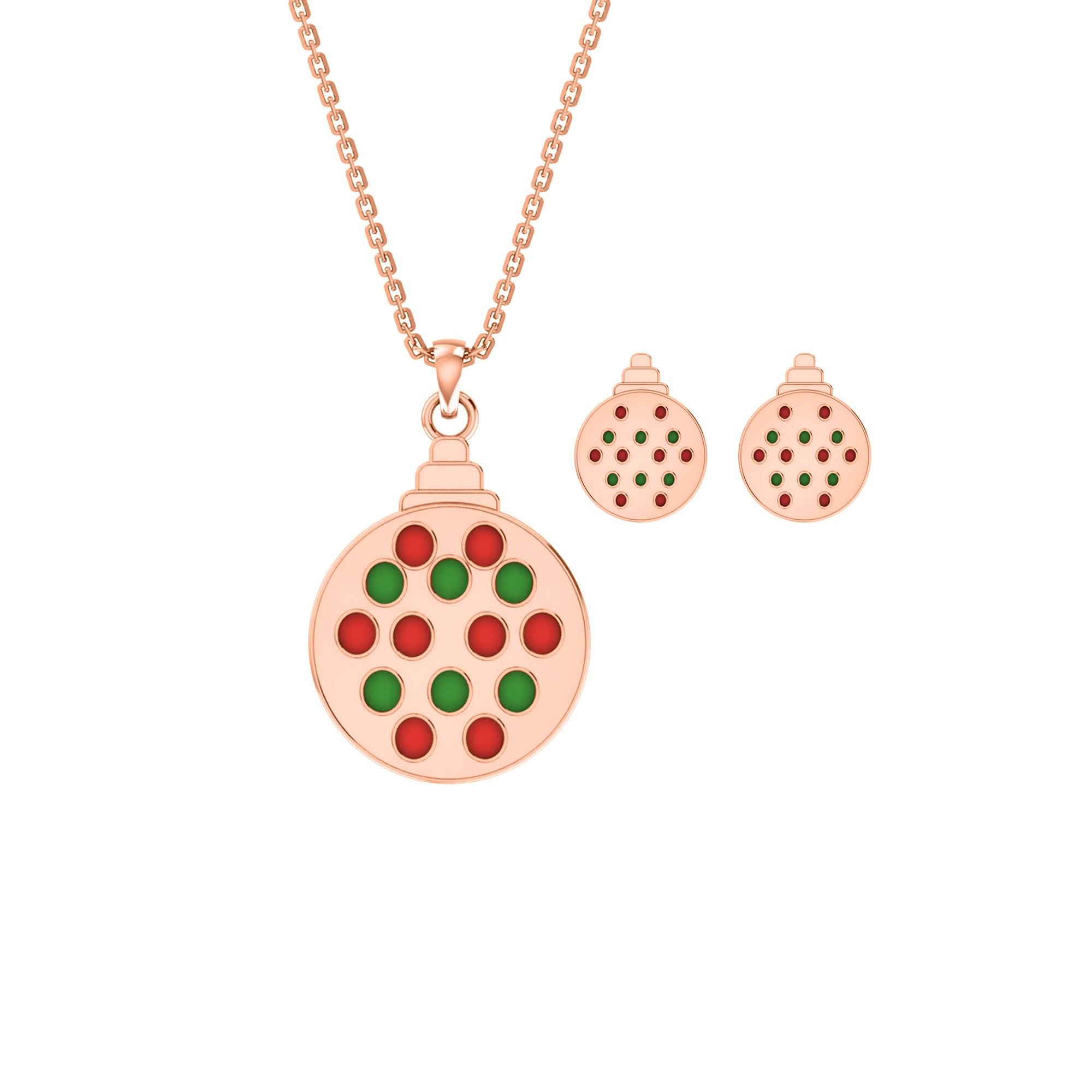 RKC 925 Sterling Silver Enamel Women Pendant Set 14K Yellow Gold Plated Wt 4.40gm Height 19.00mm