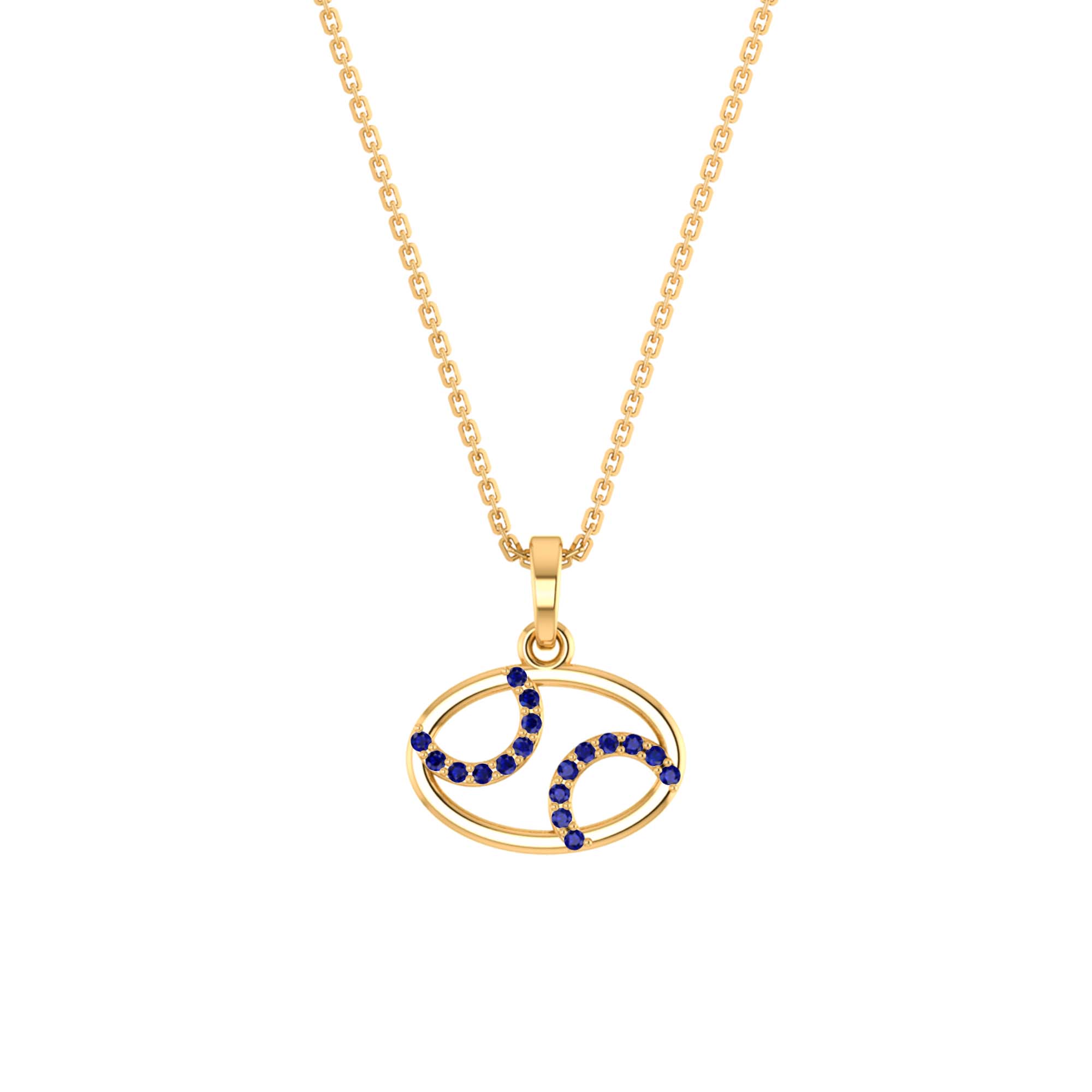 RKC Rose Gold Oval Shape Charming Pendant With Chain