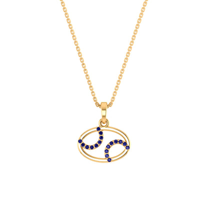 RKC Rose Gold Oval Shape Charming Pendant With Chain