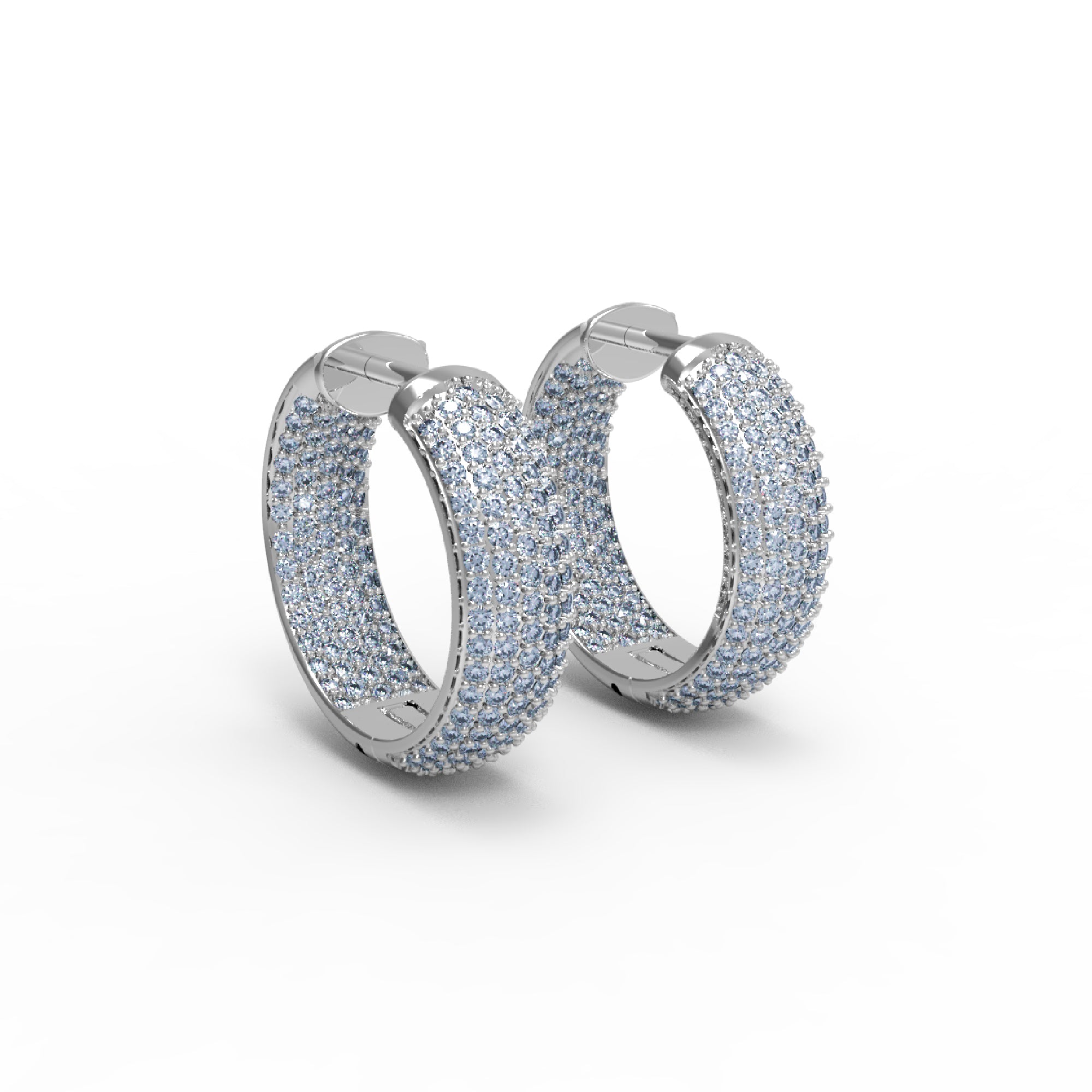 RKC Clip-on-Ohrring aus 925er-Sterlingsilber für Damen, 14-karätige Rose über Produktgewicht, Höhe 18,00 mm