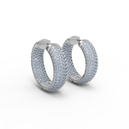 RKC Clip-on-Ohrring aus 925er-Sterlingsilber für Damen, 14-karätige Rose über Produktgewicht, Höhe 18,00 mm