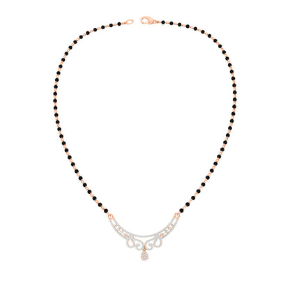 RKC Moissanite da 1,45 ct da donna Mangalsutra in argento 925 placcato in oro giallo 14k Peso del prodotto 8,00 g Altezza 34,25 mm