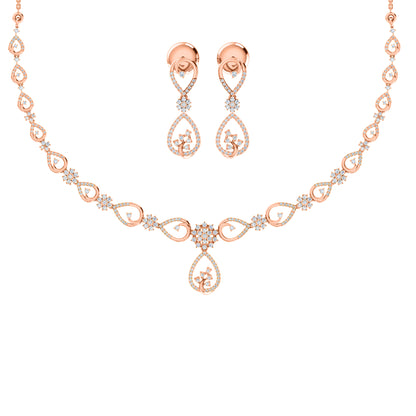 Collana affascinante con moissanite RKC 2.7 CT Argento 925 placcato oro rosa 14k Peso del prodotto 13,00 GM