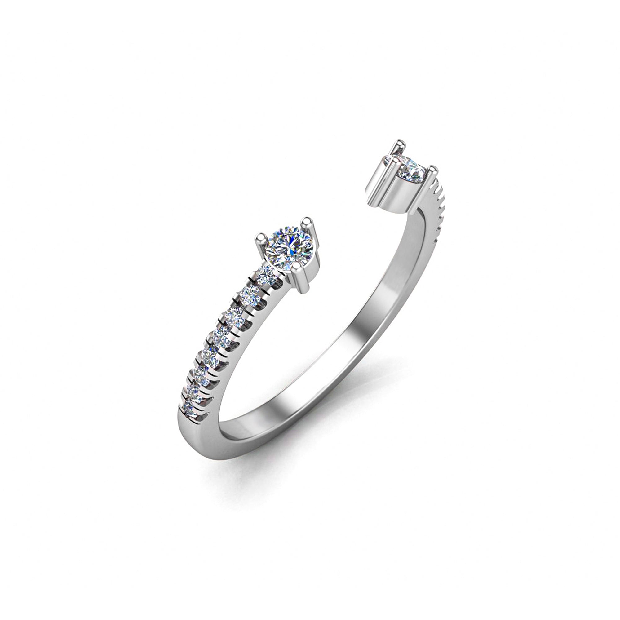 RKC Moissanit verstellbares offenes Band für Geburtstagsgeschenk, 925er Sterlingsilber, 14 Karat Gelbgold vergoldet, Gewicht 2 g, Breite 2 mm