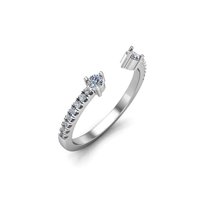 RKC Moissanit verstellbares offenes Band für Geburtstagsgeschenk, 925er Sterlingsilber, 14 Karat Gelbgold vergoldet, Gewicht 2 g, Breite 2 mm