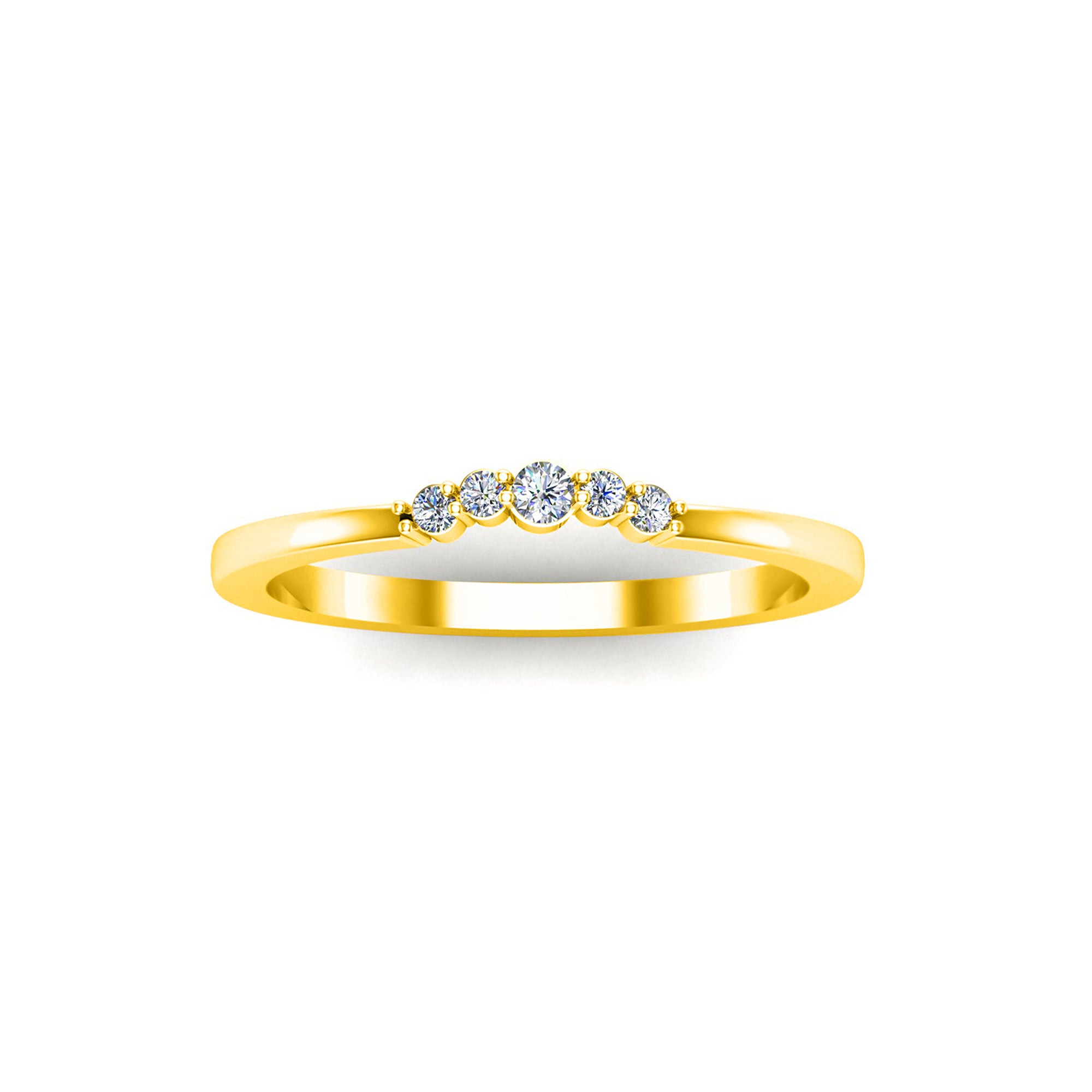 Anello di fidanzamento rotondo in moissanite RKC Anello in argento sterling 925 placcato in oro giallo 14 carati per donna Peso 1,2 g