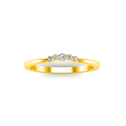 Anello di fidanzamento rotondo in moissanite RKC Anello in argento sterling 925 placcato in oro giallo 14 carati per donna Peso 1,2 g
