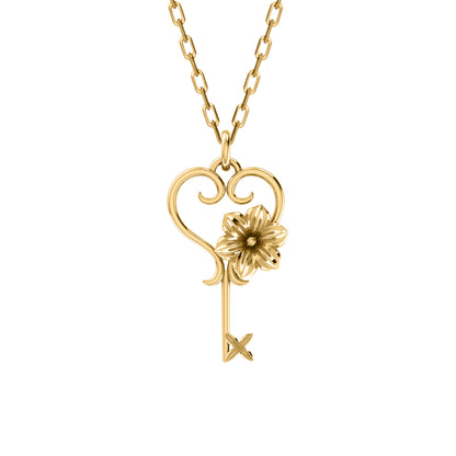 RKC Schlüssel-Anhänger, 925er Silberschmuck, 14 Karat Gelbgold vergoldet, Gewicht 3,50 g, Höhe 25,20 mm