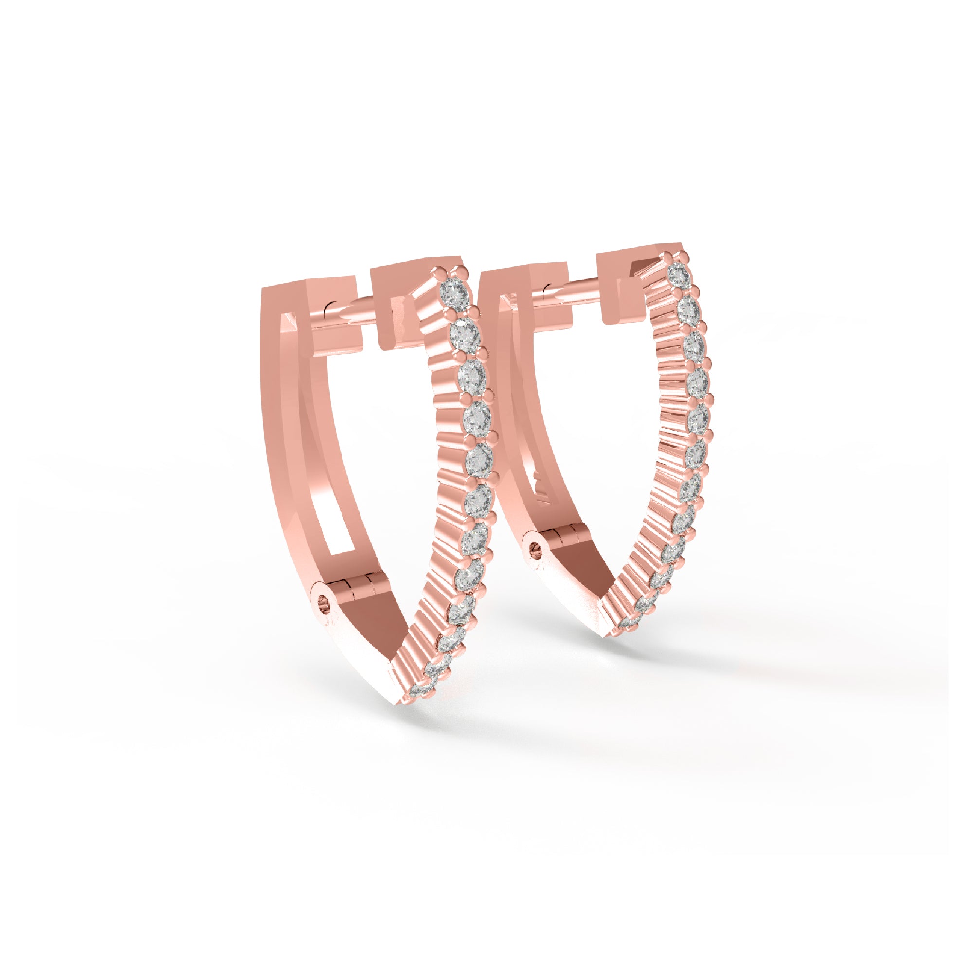RKC 925 Sterling Silber minimalistischer Clip-on-Ohrring für Damen, 14 Karat Gelb über Produktgewicht 2,65 GM, Höhe 16,00 mm