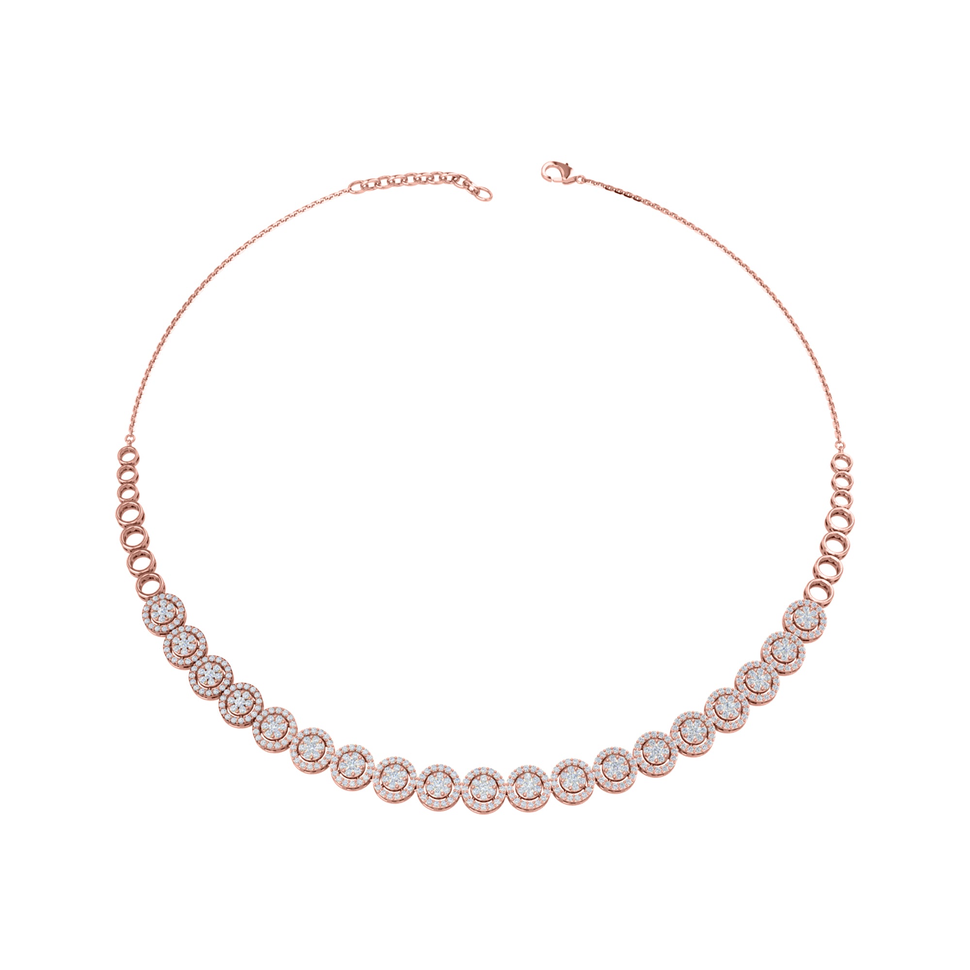 RKC-Karatgewicht: 3,6 CT, bezauberndes Halsketten-Set aus 925er-Silber mit 14-Karat-Gelbgoldbeschichtung. Produktgewicht: 13 GM