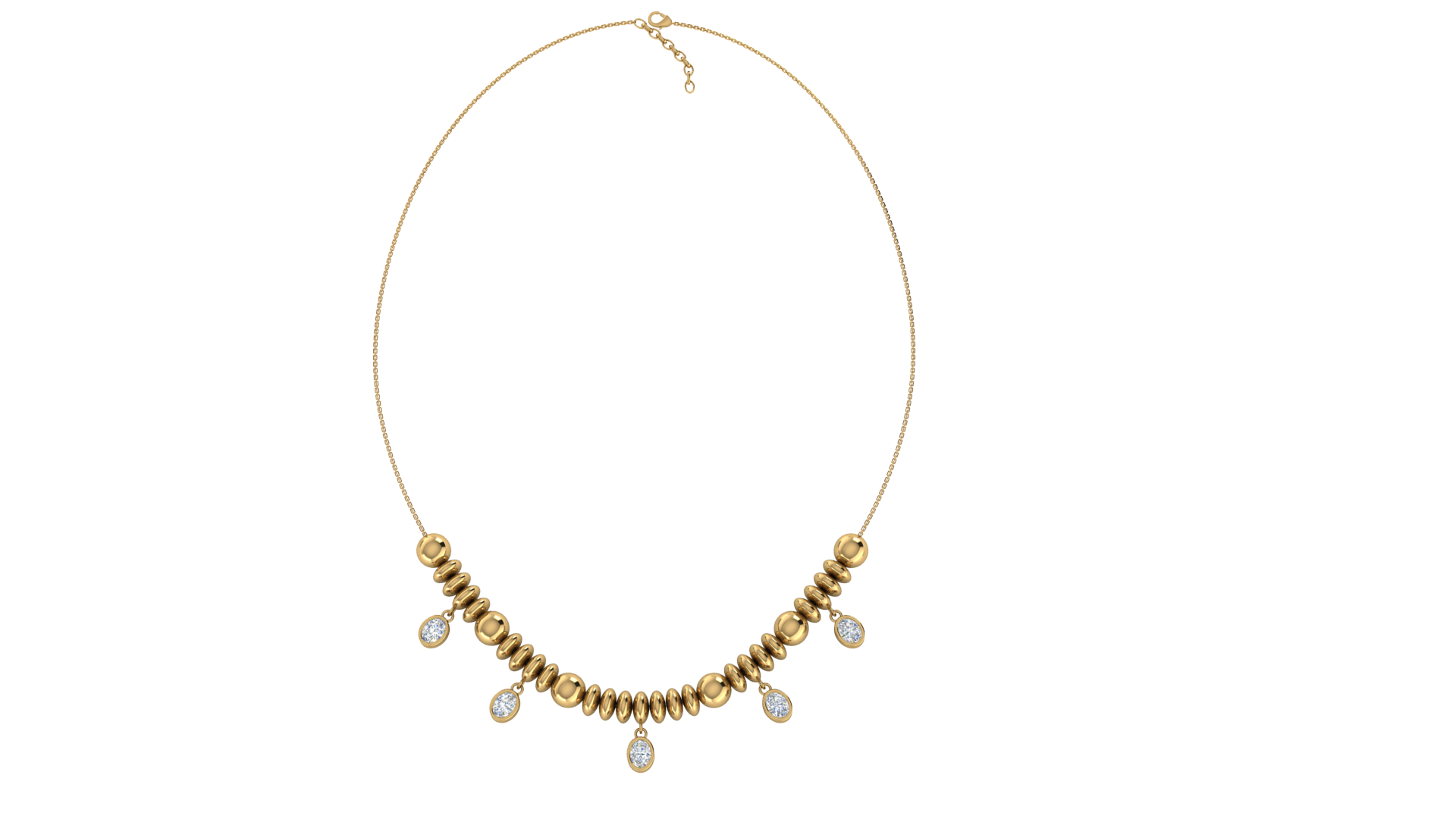 Collana affascinante con moissanite in carati RKC da 10 ct, argento 925, placcato in oro rosa 14k, peso del prodotto 7,00 GM