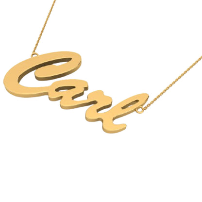 RKC Unique Style Initial Name Pendant Necklace 14k Yellow Gold Plated