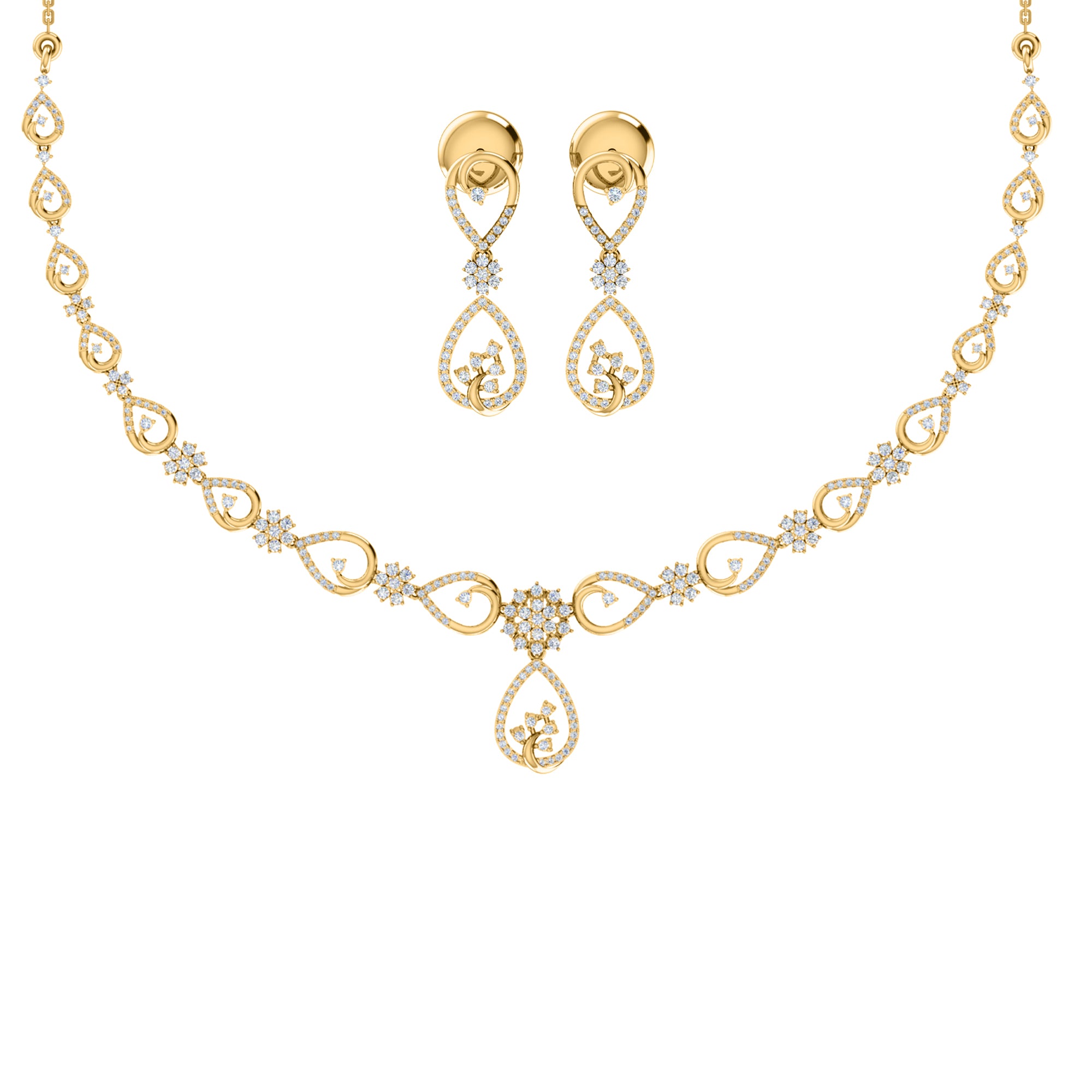 Collana affascinante con moissanite RKC 2.7 CT Argento 925 placcato oro rosa 14k Peso del prodotto 13,00 GM
