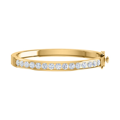 RKC Damen-Armreif aus 925er Sterlingsilber, 7,5 Karat, 14 Karat Gelbgold, Gewicht 20,00 GM, Höhe 55,00 mm