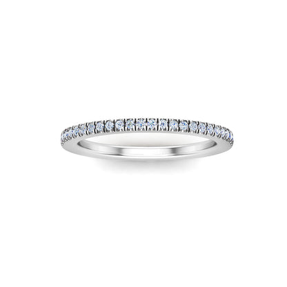 RKC Moissanit Zierlicher Ehering aus 925er Sterlingsilber, 14 Karat Gelbgold vergoldet, Gewicht 1,80 g, Breite 1,60 mm