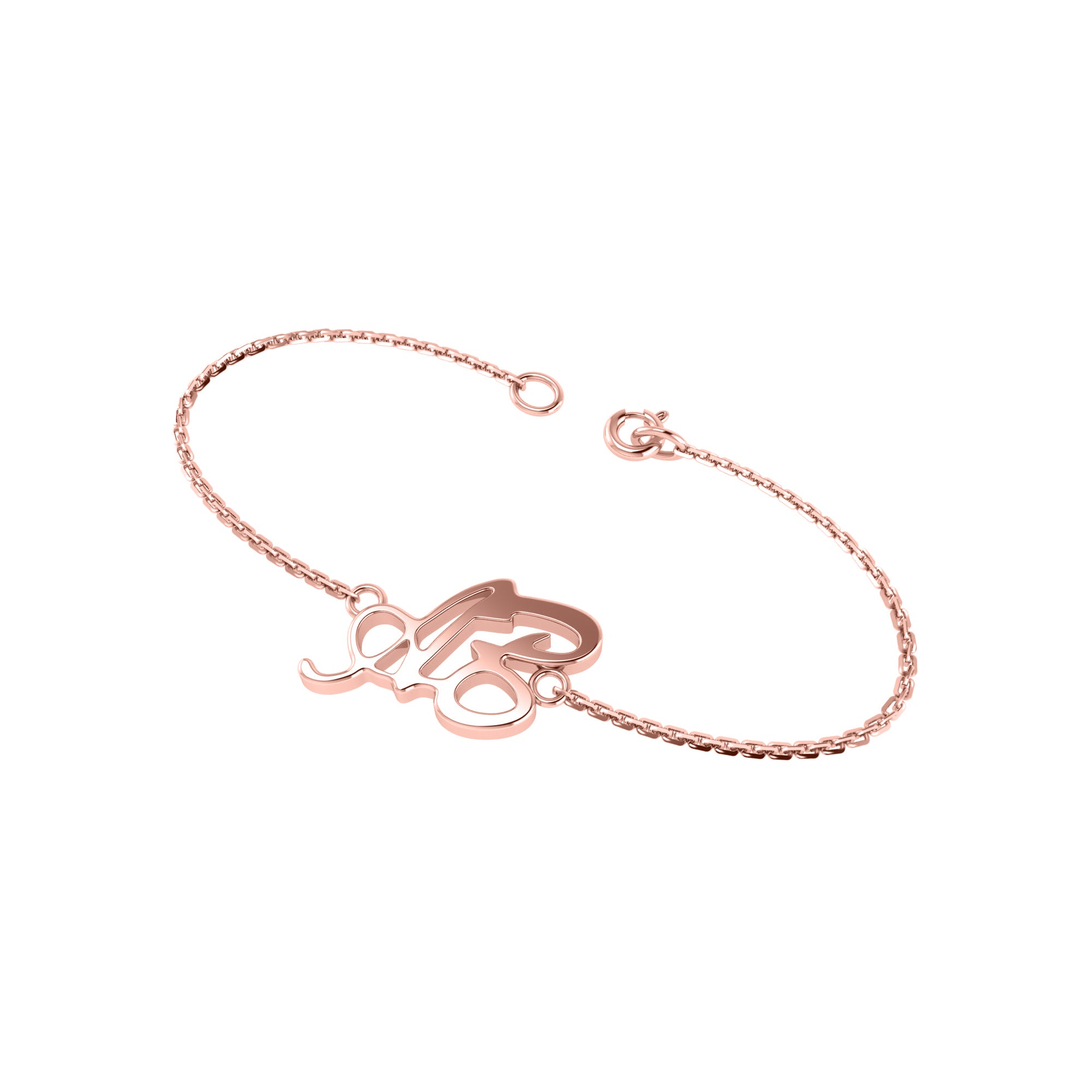 RKC Damenarmband aus 925er Sterlingsilber, 14 Karat Gelbgold vergoldet, Gewicht 3,80 g, Höhe 15,00 mm