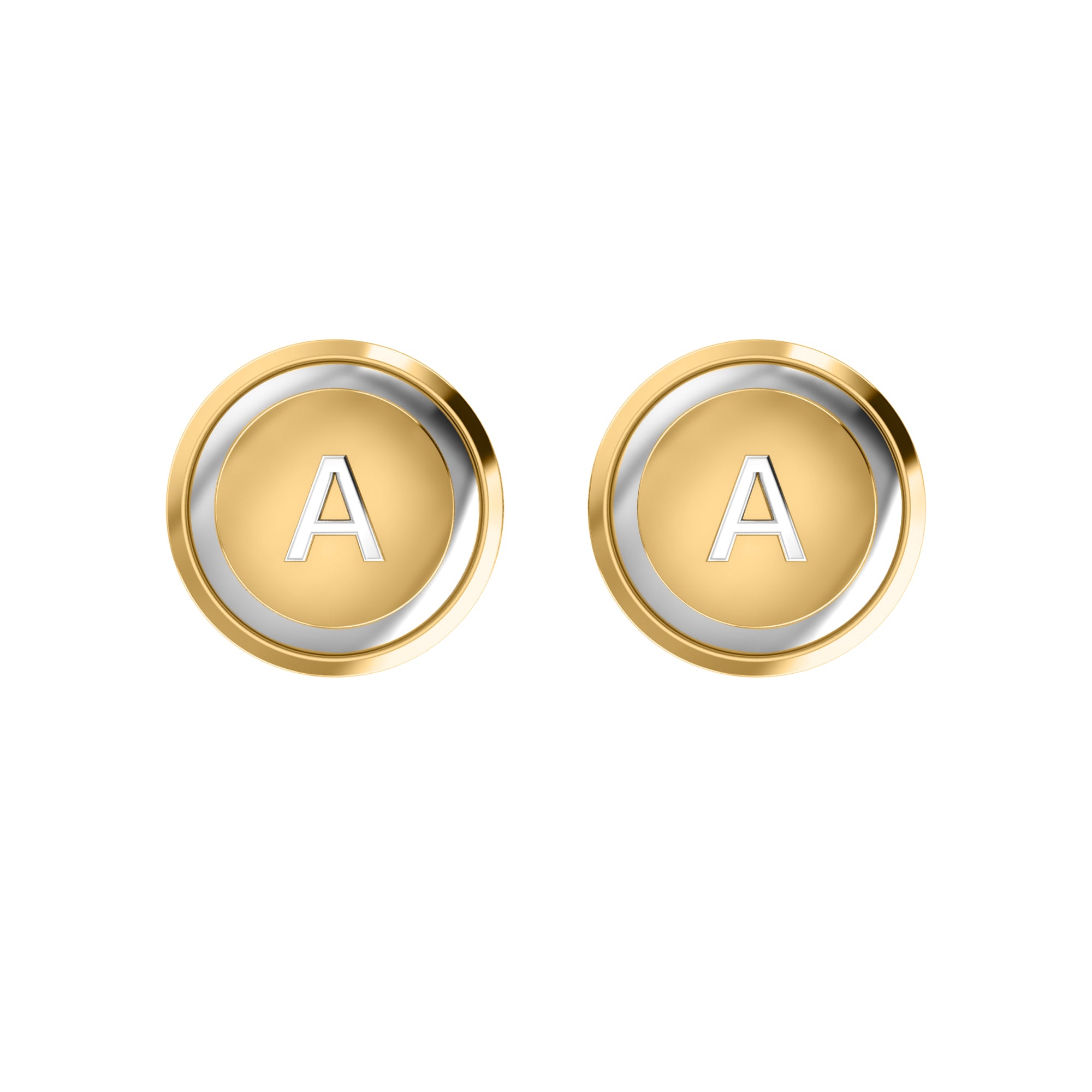 Gemelli e spilla in argento sterling RKC 925, placcato in oro giallo 14 carati, peso del prodotto: 3,20 g.